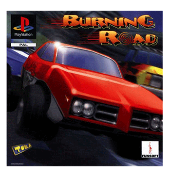 burning road