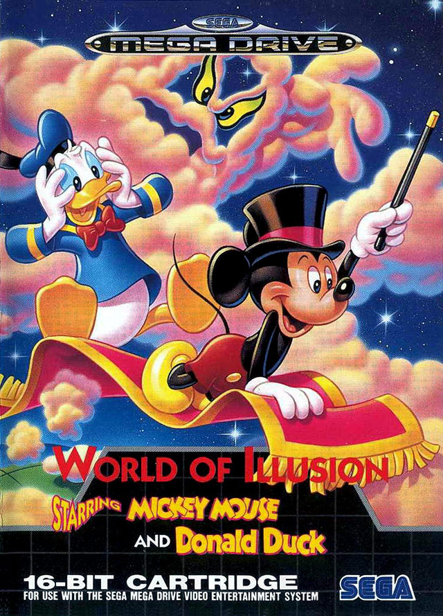 World of illusion starring Mickey mouse and Donald Duck